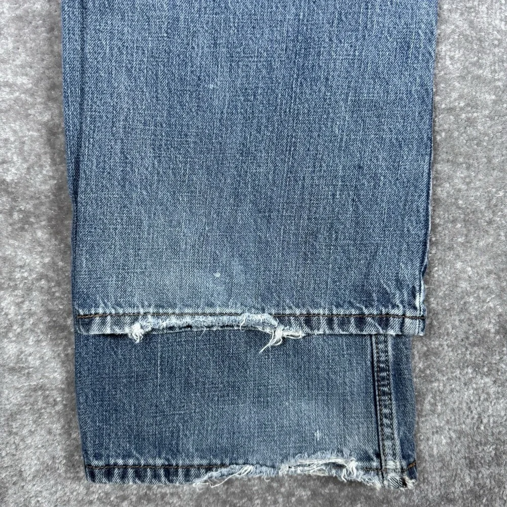 Levi's 527 Men's 36x32 (Fits 35x33) Blue Denim Low Boot Cut Distressed Y2K‎